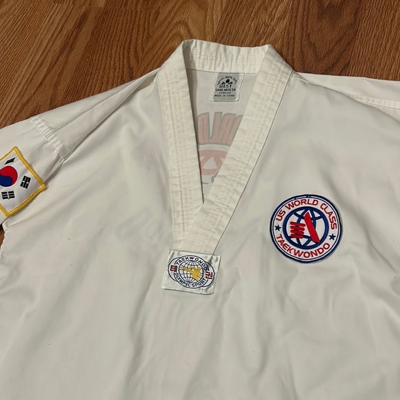 Martial Arts US Worldclass Taekwondo Gi Dobok Top Sang Moo Sa Men's Size 2 - Picture 2 of 11